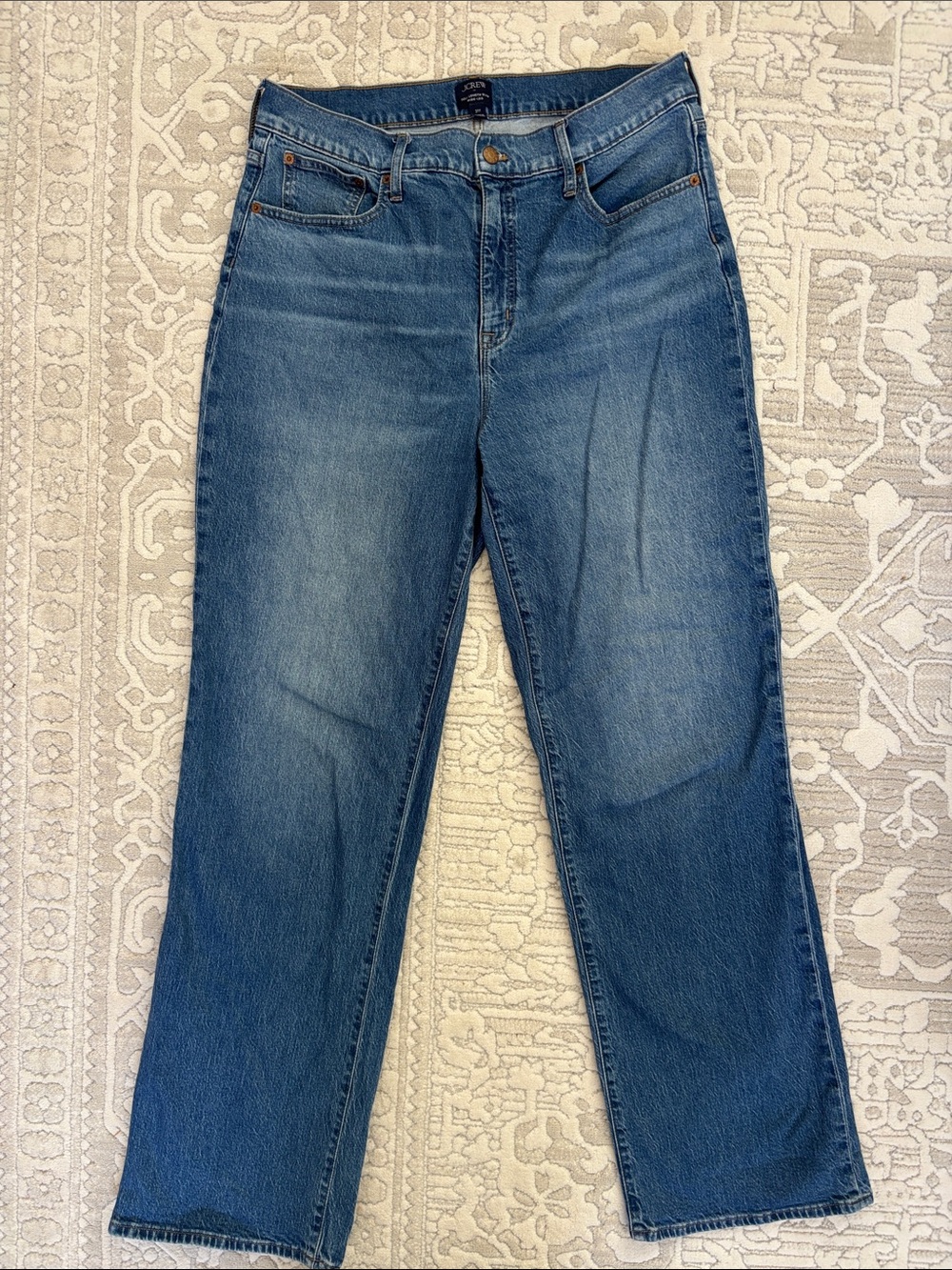 J. Crew Classic Straight-Leg Jeans in Mid Blue